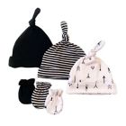Alternate image 0 for Sterling Baby 9-Piece Arrows Hat and Mitten Set in Black/White