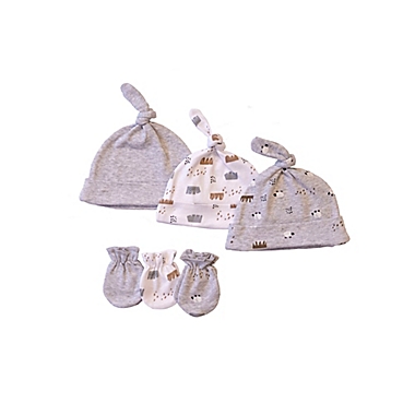 Sterling Baby 6-Piece Lambs Hat and Mitten Set. View a larger version of this product image.