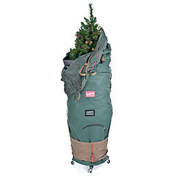 TreeKeeper™ Medium Upright Christmas Tree Storage Bag with Rolling Stand in Green