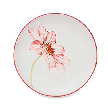 Noritake&reg; Colorwave Round Floral Accent Plate in Raspberry. View a larger version of this product image.