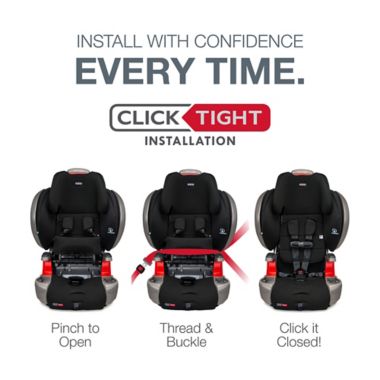 Britax&reg; Grow With You&trade; ClickTight Cool Flow Harness-2-Booster Car Seat in Grey. View a larger version of this product image.