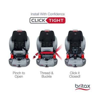 Britax&reg; Grow With You&trade; ClickTight Cool Flow Harness-2-Booster Car Seat in Grey. View a larger version of this product image.