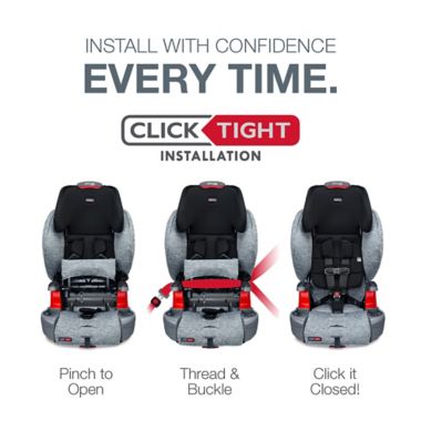 Britax&reg; Grow With You&trade; ClickTight Cool Flow Harness-2-Booster Car Seat in Grey. View a larger version of this product image.
