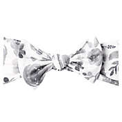 Copper Pearl&trade; Floral Headband Bow in Grey/White