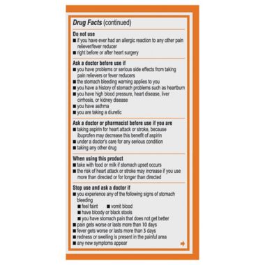 Motrin&reg; IB 100-Count 200 mg Ibuprofen Tablets. View a larger version of this product image.
