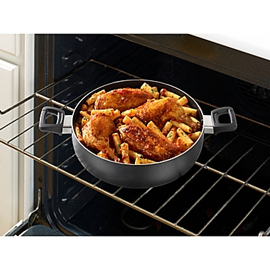T-fal&reg; Pure Cook Nonstick 5 qt. Aluminum Covered Saute Pan in Black. View a larger version of this product image.