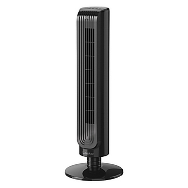 Lasko&reg; 32-Inch 3-Speed OscillatingTower Fan in Black. View a larger version of this product image.