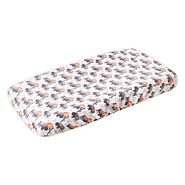 Copper Pearl Changing Pad Cover in Bison. View a larger version of this product image.