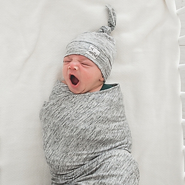 Copper Pearl&trade; Asher Knit Swaddle Blanket in Grey. View a larger version of this product image.