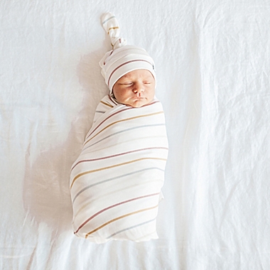 Copper Pearl&trade; Piper Knit Swaddle Blanket in White. View a larger version of this product image.