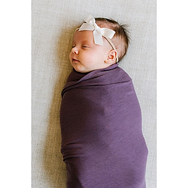Copper Pearl&trade; Knit Swaddle Blanket in Plum. View a larger version of this product image.