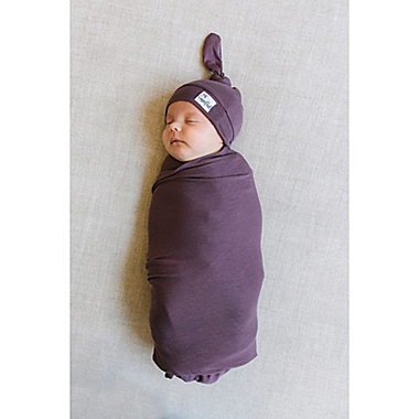 Copper Pearl&trade; Knit Swaddle Blanket in Plum. View a larger version of this product image.