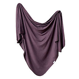 Copper Pearl™ Knit Swaddle Blanket in Plum