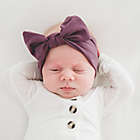 Alternate image 1 for Copper Pearl&trade; One Size Knit Bow Headband in Plum