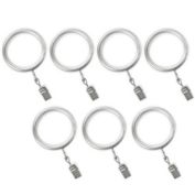 Cambria&reg; Premier Complete Clip Rings in Brushed Nickel (Set of 7)