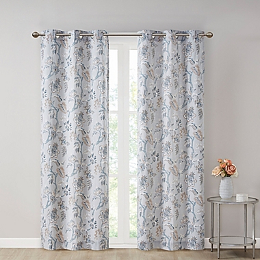 SALT&reg; Gabriella 2-Pack 95-Inch Grommet Light Filtering Window Curtain Panels in Grey. View a larger version of this product image.