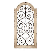 Heart Scrollwork Arch 20-Inch x 10-Inch Wall Panel in Ivory