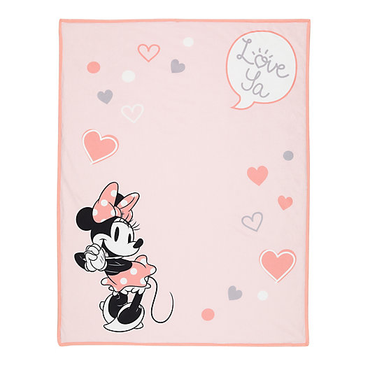 Alternate image 1 for Disney® Minnie Mouse Photo Op Baby Blanket in Pink