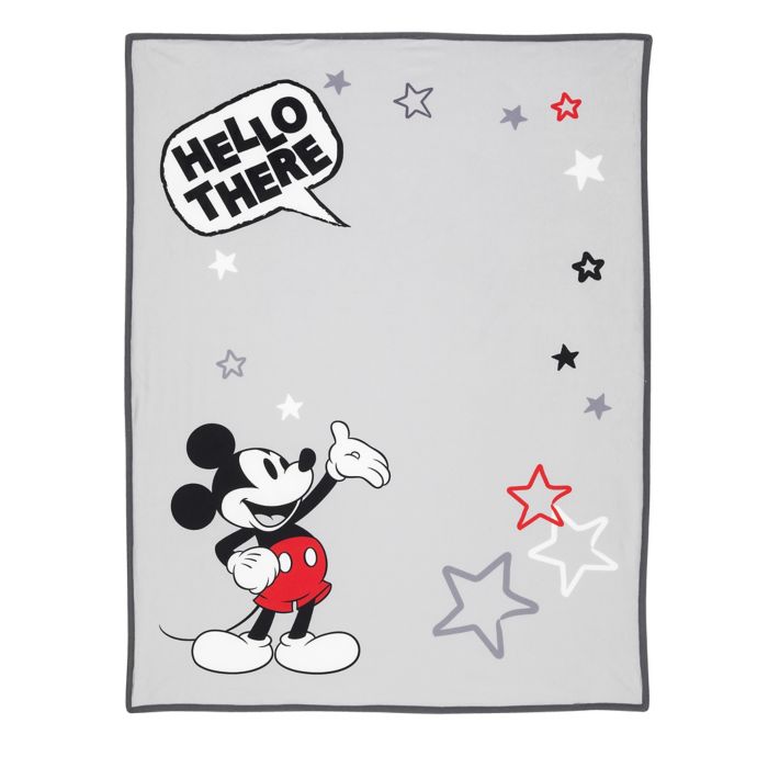 Disney Mickey Mouse Photo Op Baby Blanket In Grey Buybuy Baby