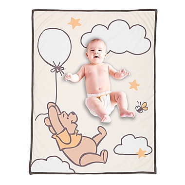Disney&reg; Winnie the Pooh Photo Op Baby Blanket in Beige. View a larger version of this product image.