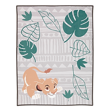 Disney&reg; The Lion King Simba Photo Op Baby Blanket in Grey. View a larger version of this product image.