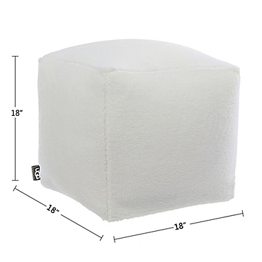 UGG&reg; Classic Sherpa Pouf in Snow. View a larger version of this product image.