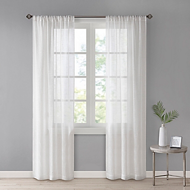 Simply Essential&trade; Westwood 84-Inch Rod Pocket Sheer Window Curtain Panels in Ivory (Set of 2). View a larger version of this product image.