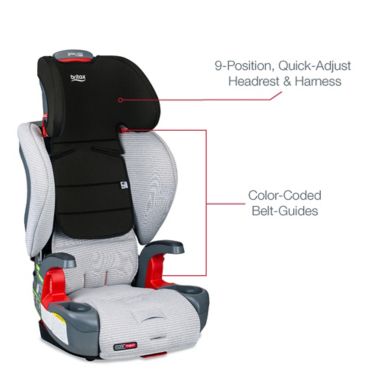 Britax&reg; Grow With You ClickTight Clean Comfort Harness-2-Booster Car Seat in Light Grey. View a larger version of this product image.