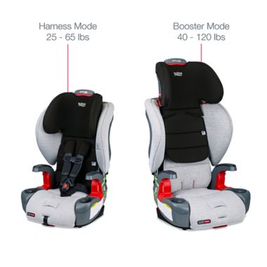 Britax&reg; Grow With You ClickTight Clean Comfort Harness-2-Booster Car Seat in Light Grey. View a larger version of this product image.