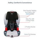 Alternate image 8 for Britax&reg; Grow With You ClickTight Clean Comfort Harness-2-Booster Car Seat in Light Grey