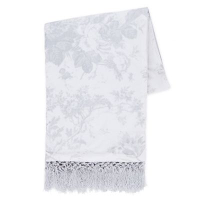 Wamsutta&reg; Vintage Abigall Lace Throw Blanket in Grey