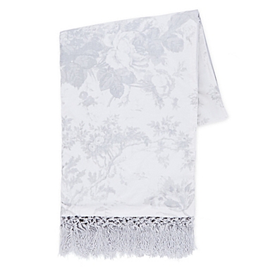 Wamsutta&reg; Vintage Abigall Lace Throw Blanket in Grey. View a larger version of this product image.