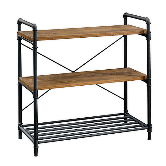 Alternate image 1 for Sauder Iron City Wood Console Table in Oak