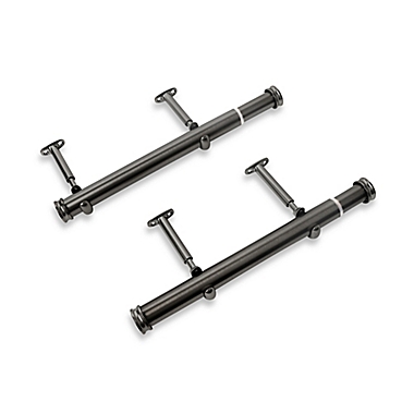 Cambria&reg; Premier 12 to 20-Inch Side Mount Curtain Rods in Graphite (Set of 2). View a larger version of this product image.