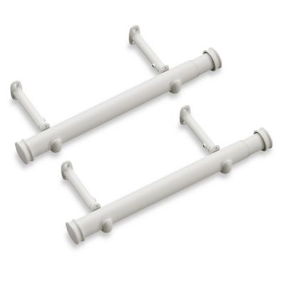 Cambria&reg; Premier 12 to 20-Inch Side Mount Curtain Rods in White (Set of 2)