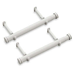 Cambria® Premier 12 to 20-Inch Side Mount Curtain Rods in White (Set of 2)
