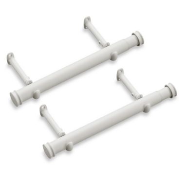 Cambria&reg; Premier 12 to 20-Inch Side Mount Curtain Rods in White (Set of 2). View a larger version of this product image.