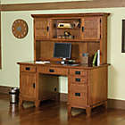 Alternate image 1 for Home Styles Arts & Crafts Pedestal Desk and Hutch in Cottage Oak