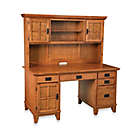 Alternate image 0 for Home Styles Arts & Crafts Pedestal Desk and Hutch in Cottage Oak