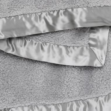 Little Giraffe Large Chenille Receiving Blanket in Silver. View a larger version of this product image.