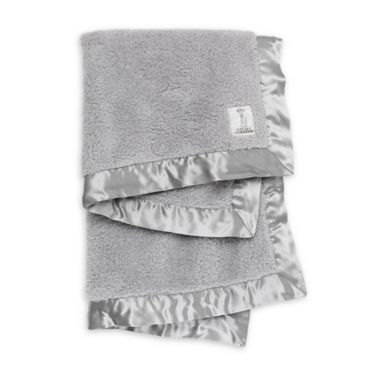 Little Giraffe Large Chenille Receiving Blanket in Silver. View a larger version of this product image.