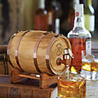 Alternate image 3 for Polished 1-Liter Whiskey Barrel Beverage Dispenser in Brown
