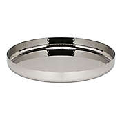 Hammered Stainless Steel 14-Inch Round Bar Tray