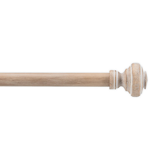 Alternate image 1 for Bee & Willow™ Doorknob 88 to 144-Inch Window Curtain Rod in Weathered Oak