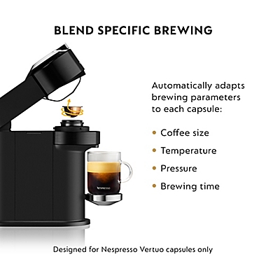 Nespresso&reg; by Breville Vertuo Next Premium Coffee Machine with Aeroccino in Black. View a larger version of this product image.
