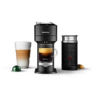 Nespresso&reg; by Breville Vertuo Next Premium Coffee Machine with Aeroccino in Black. View a larger version of this product image.