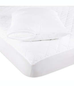 Set de protectores de colchón individual XL de poliéster Simply Essential™ color blanco