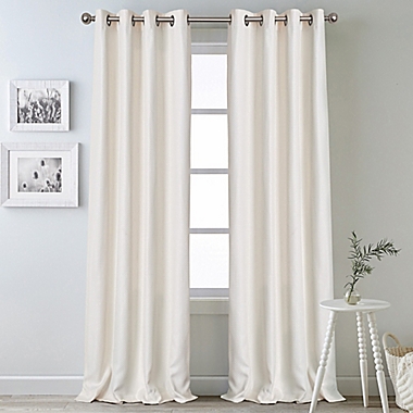 Bee & Willow&trade; Oakdale 84-Inch Grommet 100% Blackout Curtain Panel in Ivory (Single). View a larger version of this product image.