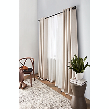 Bee & Willow&trade; Oakdale 84-Inch Grommet 100% Blackout Curtain Panel in Linen (Single). View a larger version of this product image.