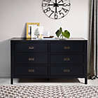 Alternate image 1 for Forest Gate&trade; Solid Wood 6-Drawer Dresser in Black
